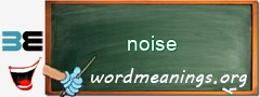 WordMeaning blackboard for noise